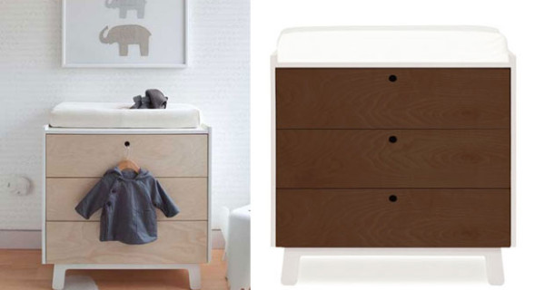 Sparrow di Ouef, la cassettiera che diventa fasciatoio in una sola mossa Sparrow di Ouef, la cassettiera che diventa fasciatoio in una sola mossa