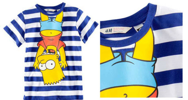 La t-shirt con Bart Simpson di H&M Ragazzi La t-shirt con Bart Simpson di H&M Ragazzi