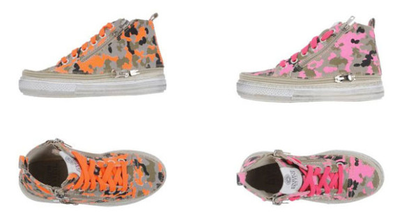 Sneakers per bambina con fantasia mimetica: i modelli firmati Enrico Fantini Sneakers per bambina con fantasia mimetica: i modelli firmati Enrico Fantini