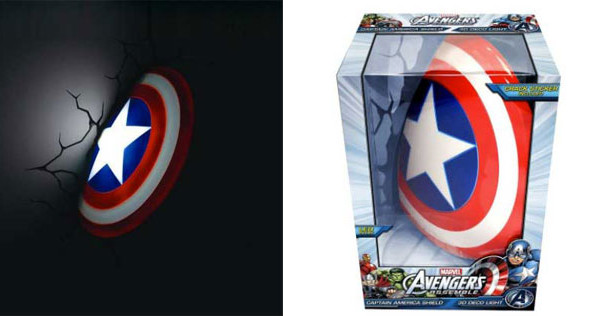 Lo scudo di Capitan America diventa una lampada 3D per la cameretta Lo scudo di Capitan America diventa una lampada 3D per la cameretta