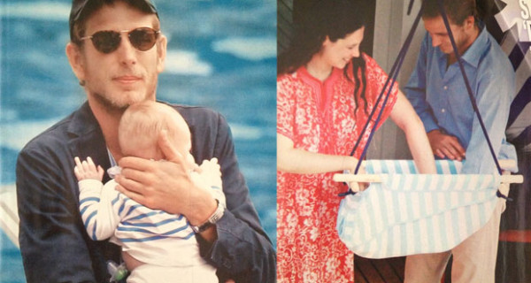 Andrea Casiraghi al largo con il piccolo Sacha Andrea Casiraghi al largo con il piccolo Sacha