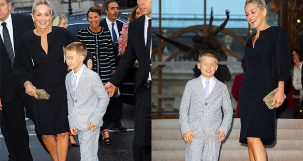 Sharon Stone e il figlio Quinn elegantissimi alla sfilata di Fendi Sharon Stone e il figlio Quinn elegantissimi alla sfilata di Fendi