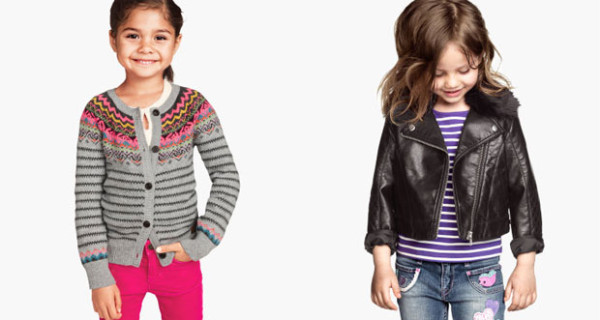 H&M Kids, cardigan in maglia e giubbotto biker per bambine fashion H&M Kids, cardigan in maglia e giubbotto biker per bambine fashion