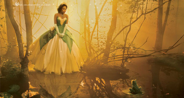 Annie Leibovitz ha fotografato Jennifer Hudson nei panni di Tiana de La Principessa e il Ranocchio Annie Leibovitz ha fotografato Jennifer Hudson nei panni di Tiana de La Principessa e il Ranocchio