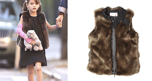 Copia il look di Suri Cruise: protagonista il gilet di Lanvin Petite Copia il look di Suri Cruise: protagonista il gilet di Lanvin Petite
