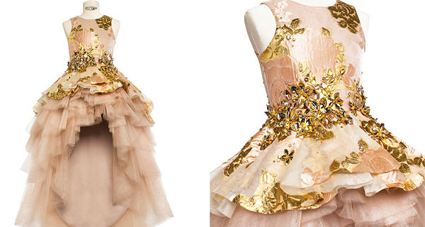 Lusso e moda per bambini: l’abito in oro da 24 carati di Mischka Aoki Lusso e moda per bambini: l’abito in oro da 24 carati di Mischka Aoki