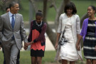 Il look di Malia e Sasha, le figlie di Michelle e Barack Obama, nel giorno di Pasqua