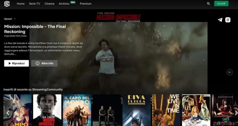 streaming community link luglio 2025